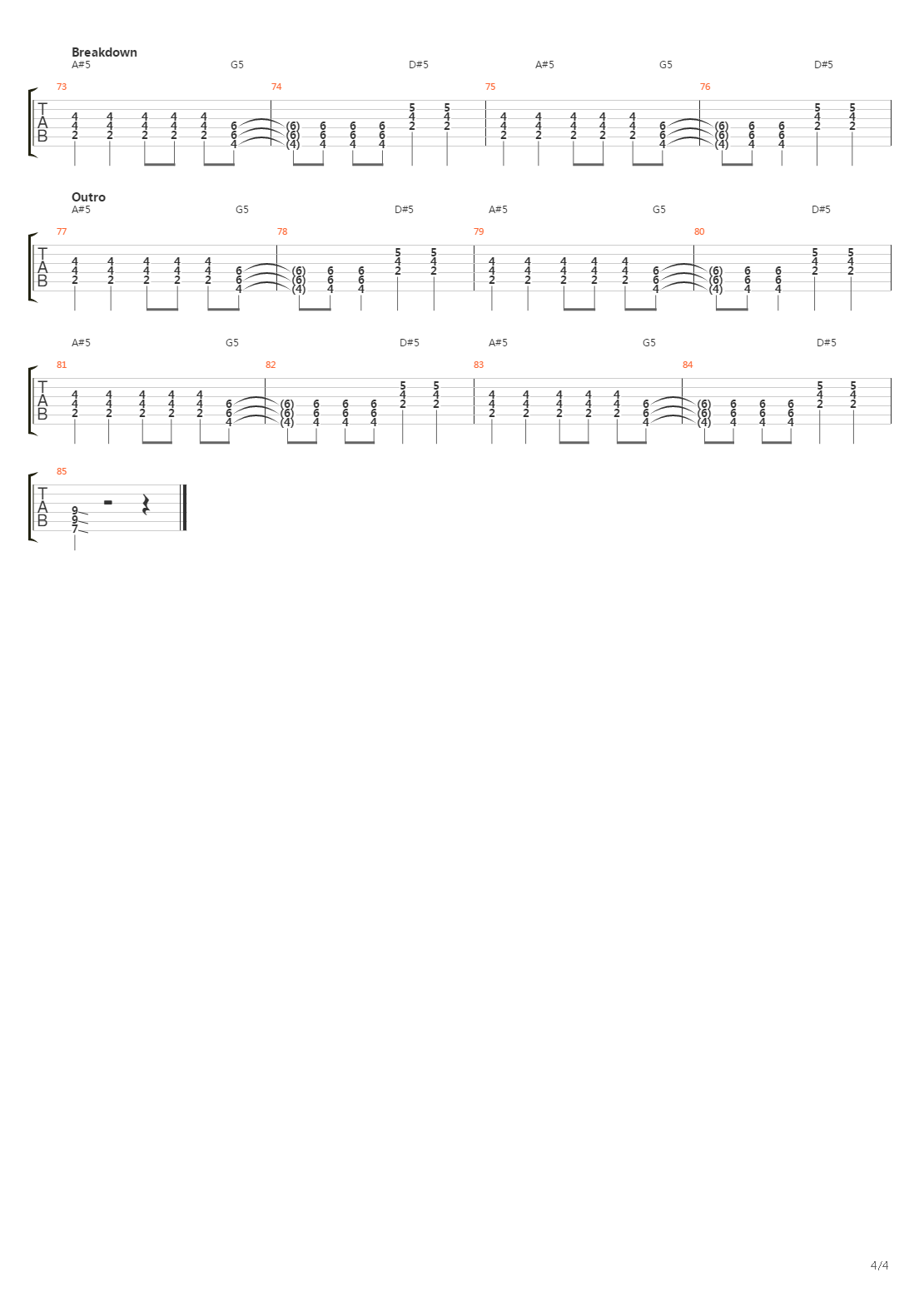 Westbound Sign吉他谱