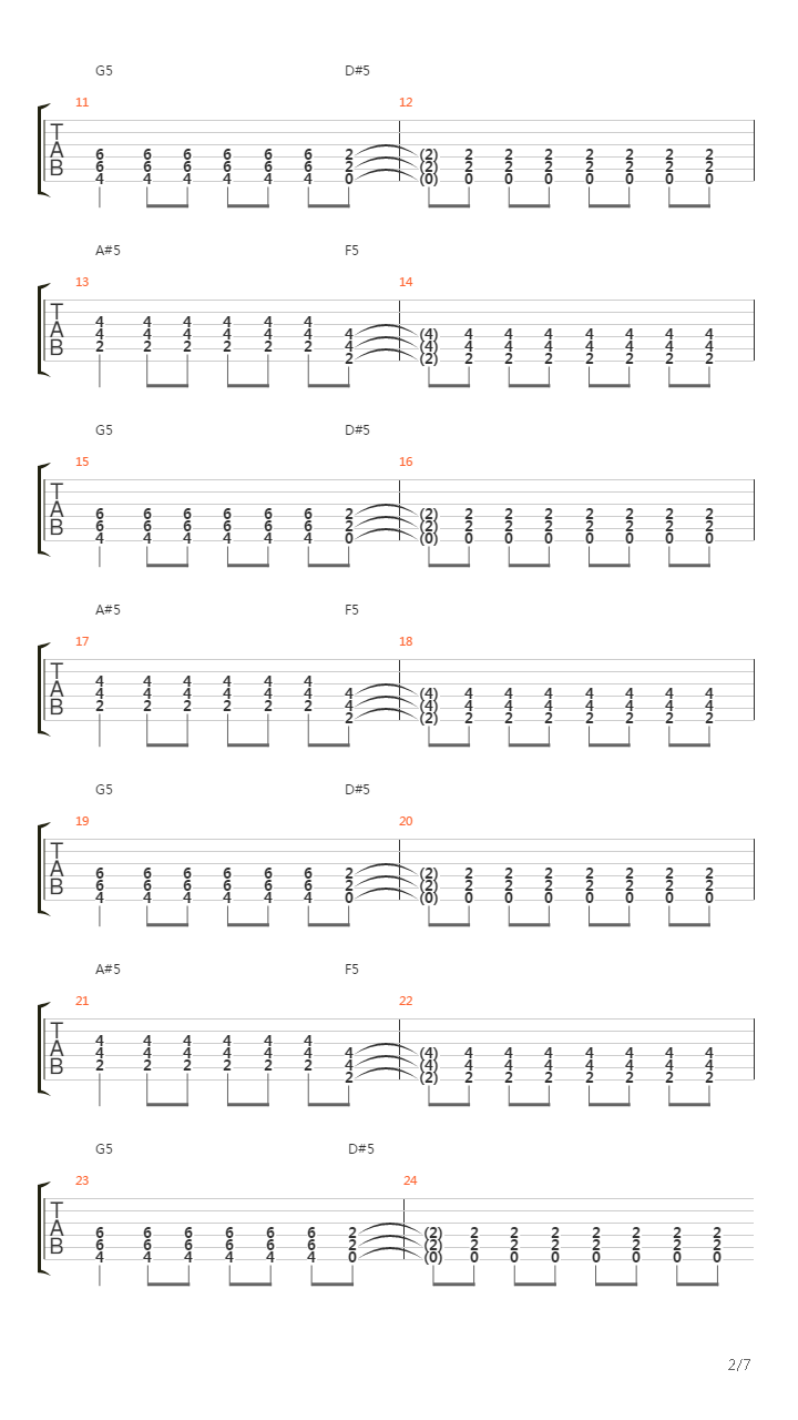 Westbound Sign吉他谱