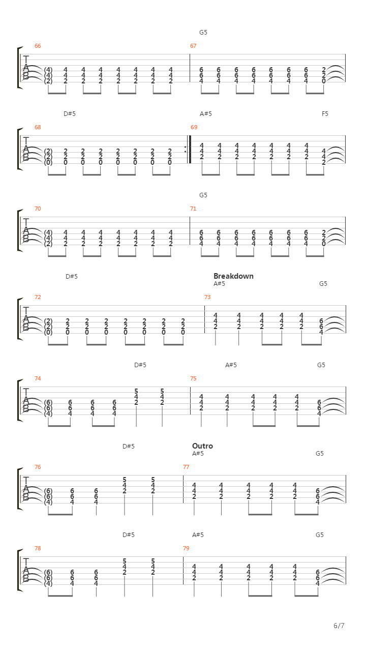 Westbound Sign吉他谱