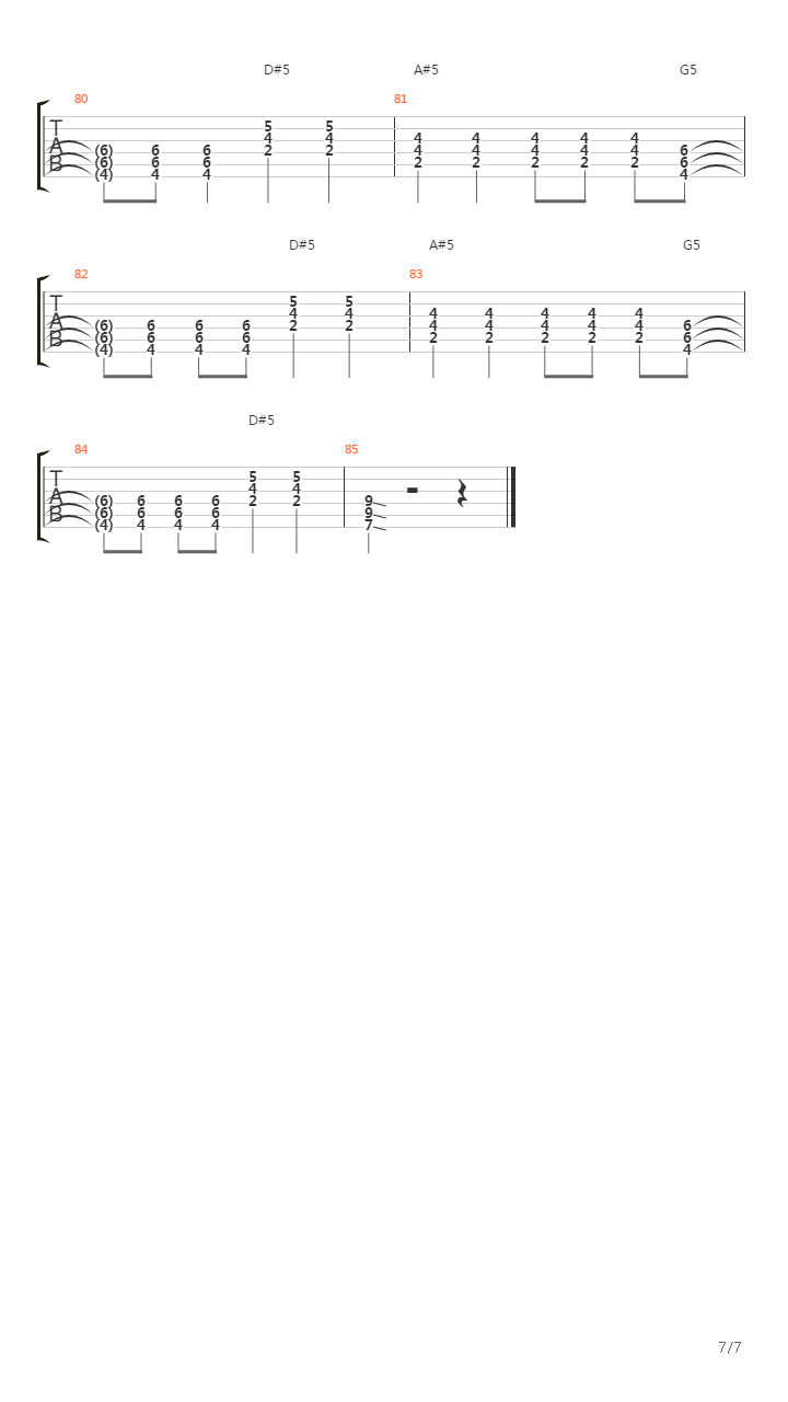 Westbound Sign吉他谱