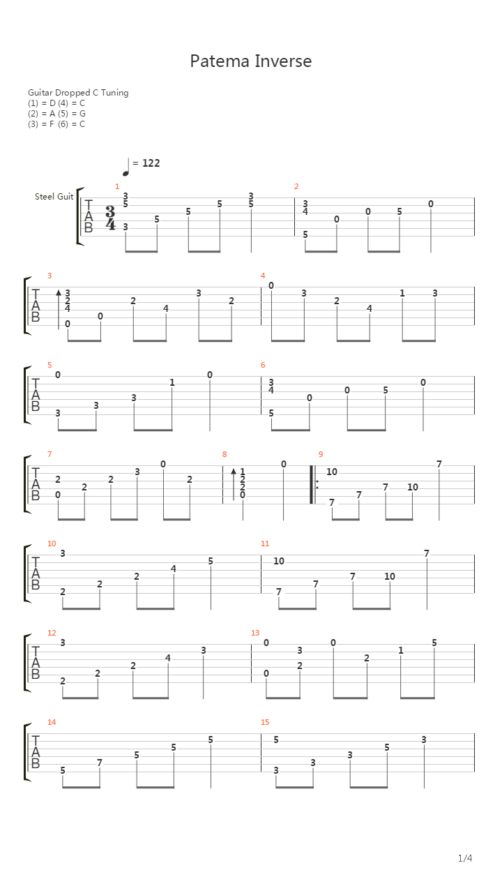 Patema Inverted(颠倒的帕特玛) - Patema Inverse吉他谱