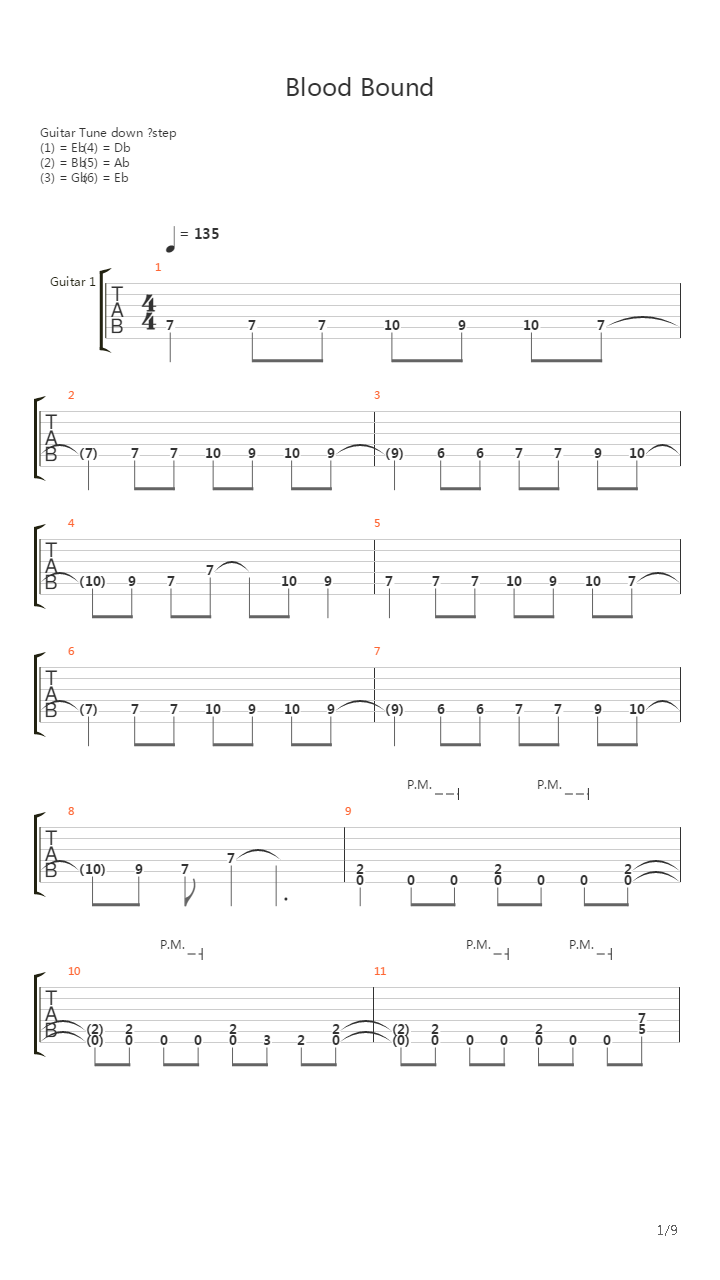 Blood Bound吉他谱