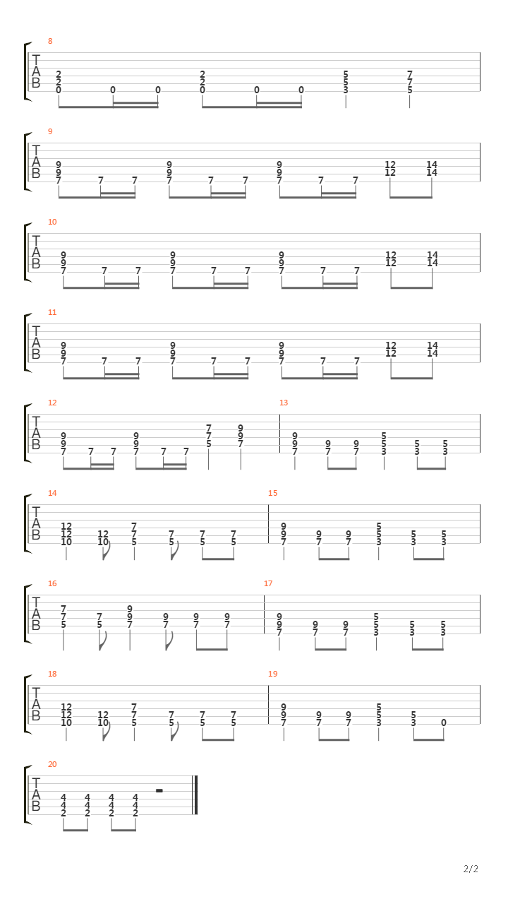 Eternal Dark (Main Riffs)吉他谱