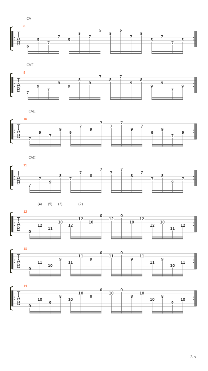 Etude No 1吉他谱