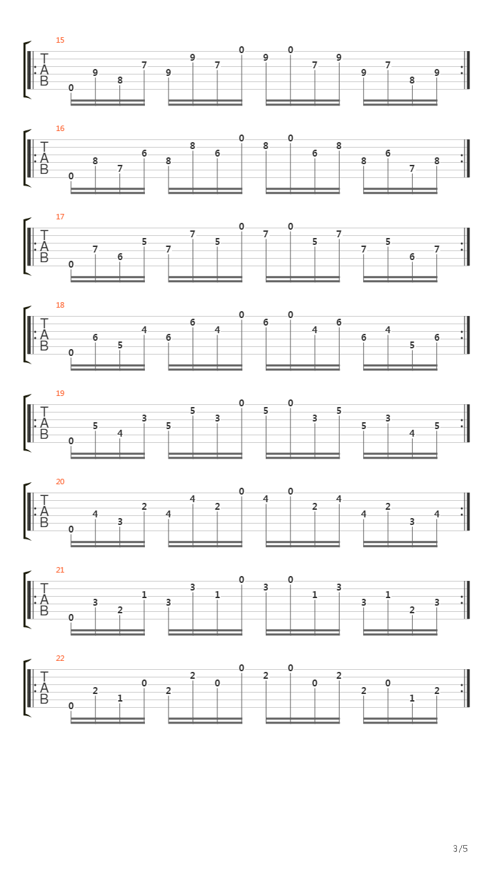 Etude No 1吉他谱