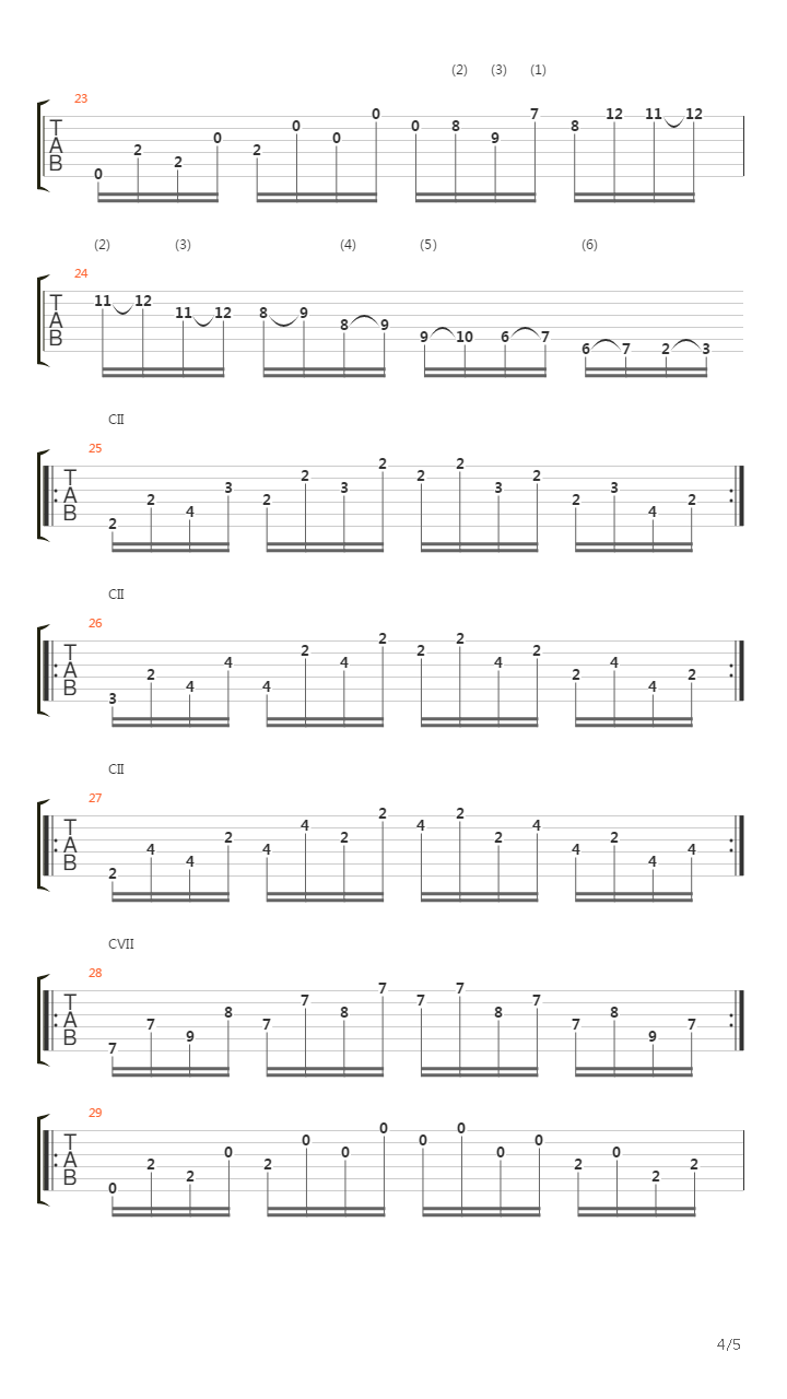 Etude No 1吉他谱