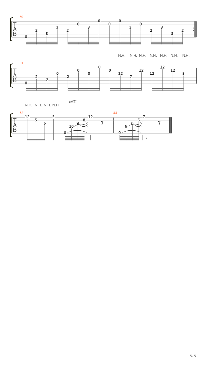 Etude No 1吉他谱