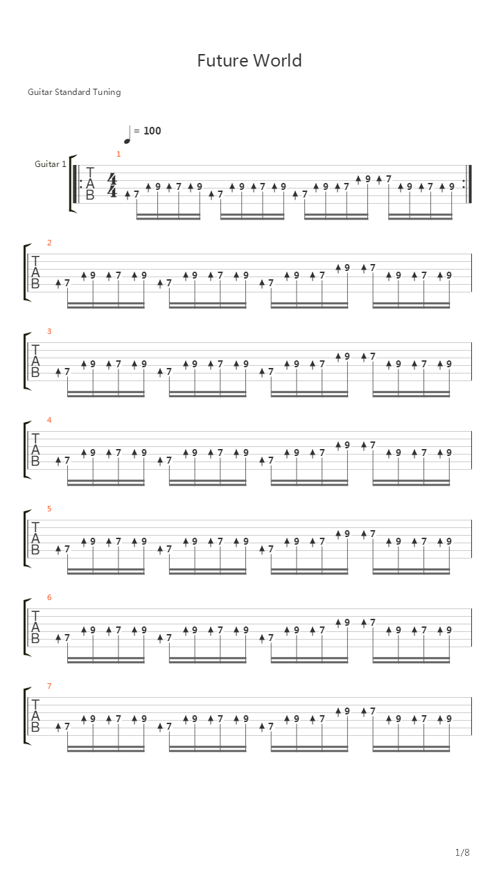 Future World吉他谱
