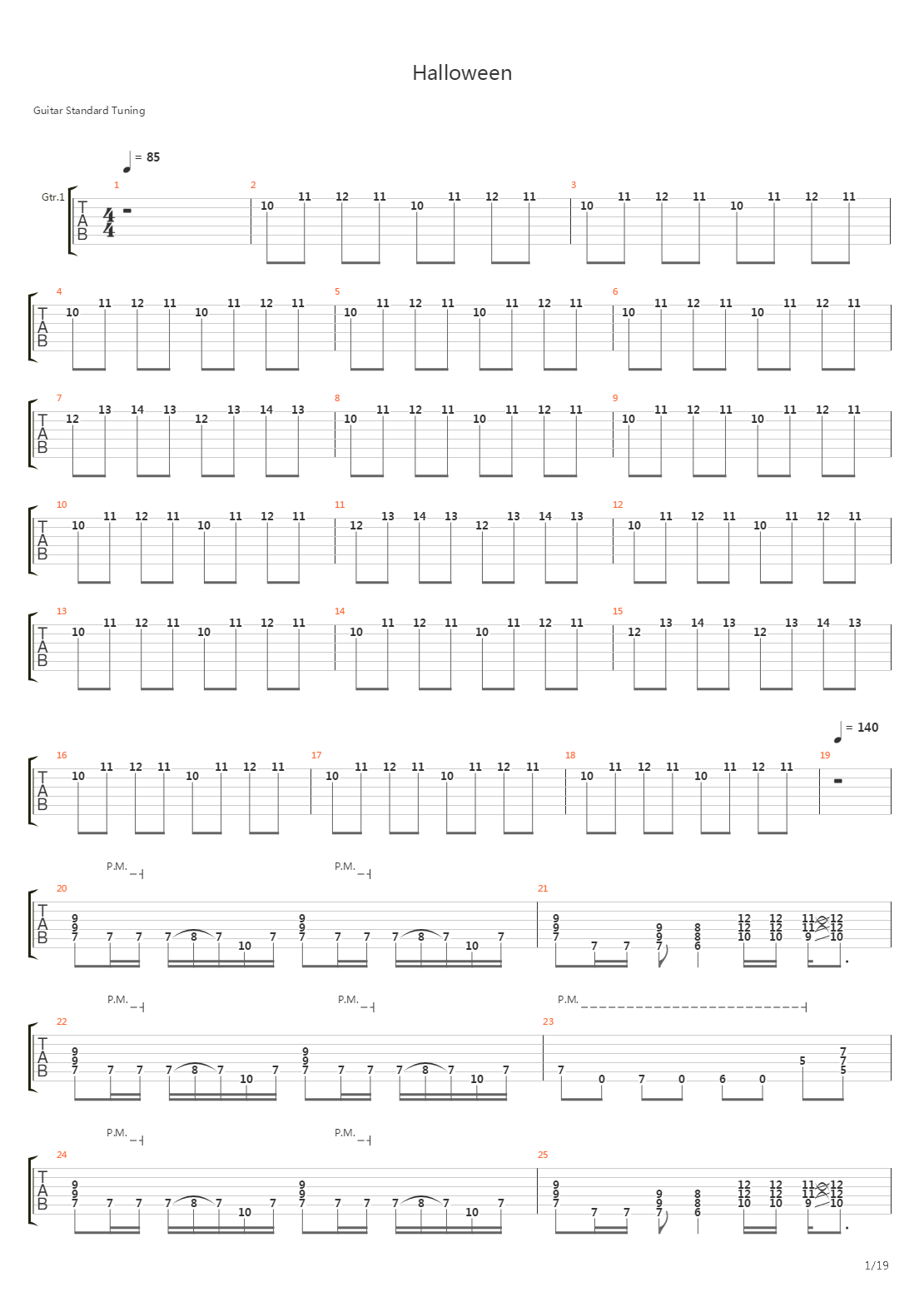 Halloween吉他谱