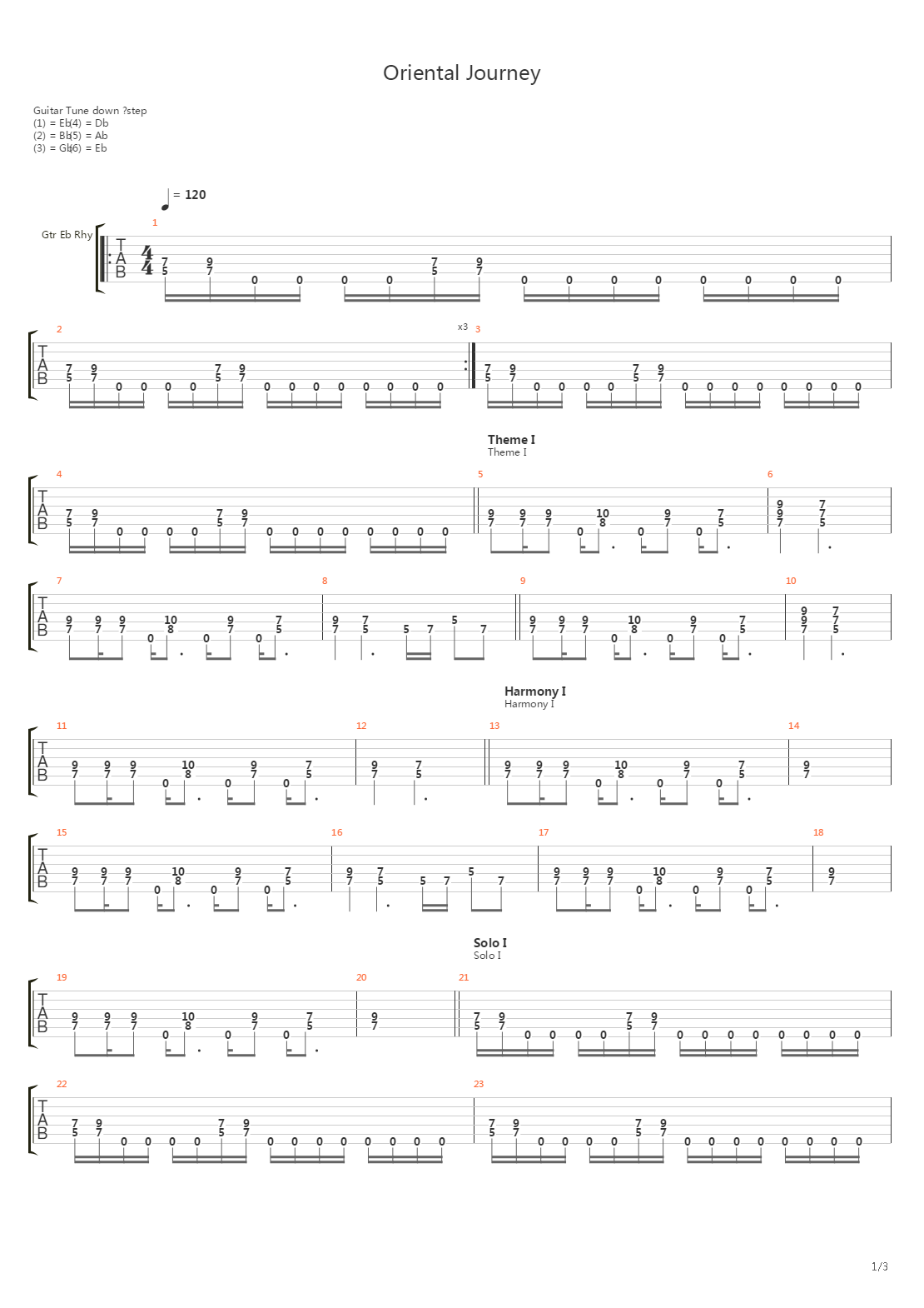 Oriental Journey吉他谱