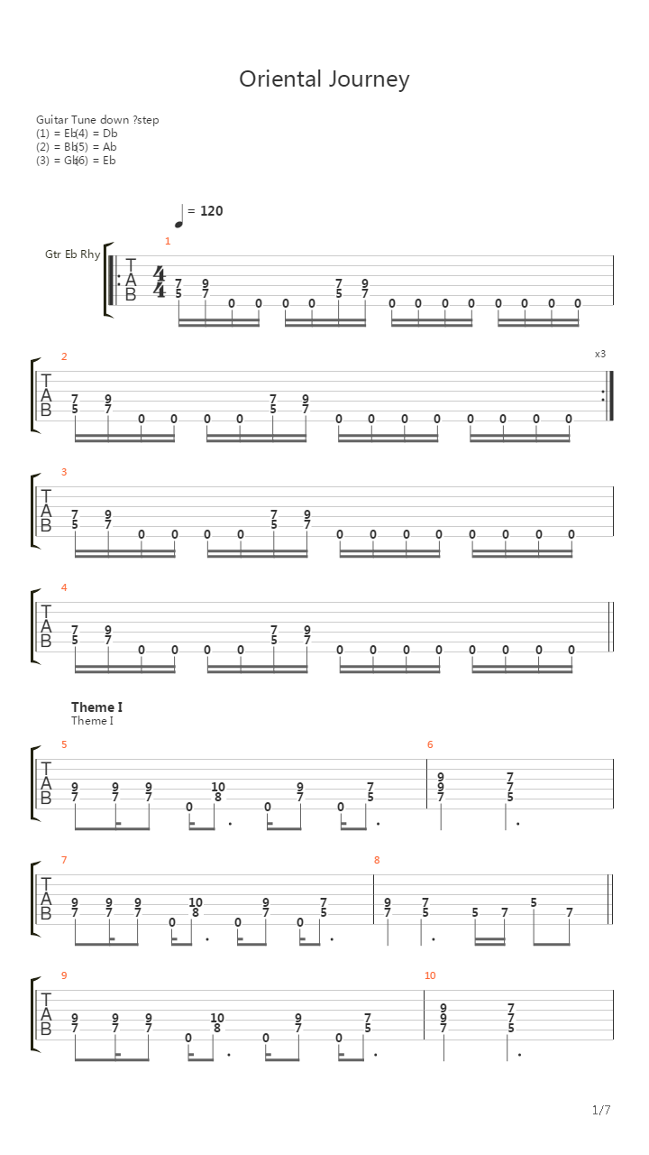 Oriental Journey吉他谱