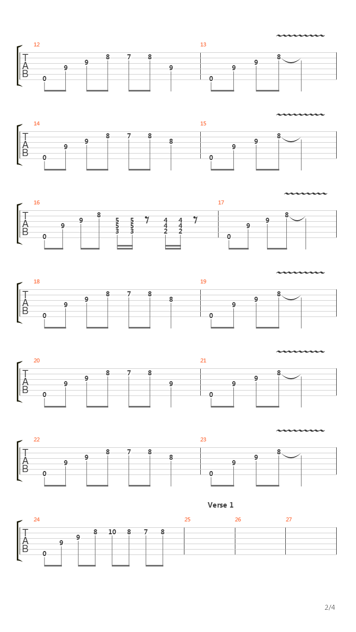 Eraser吉他谱