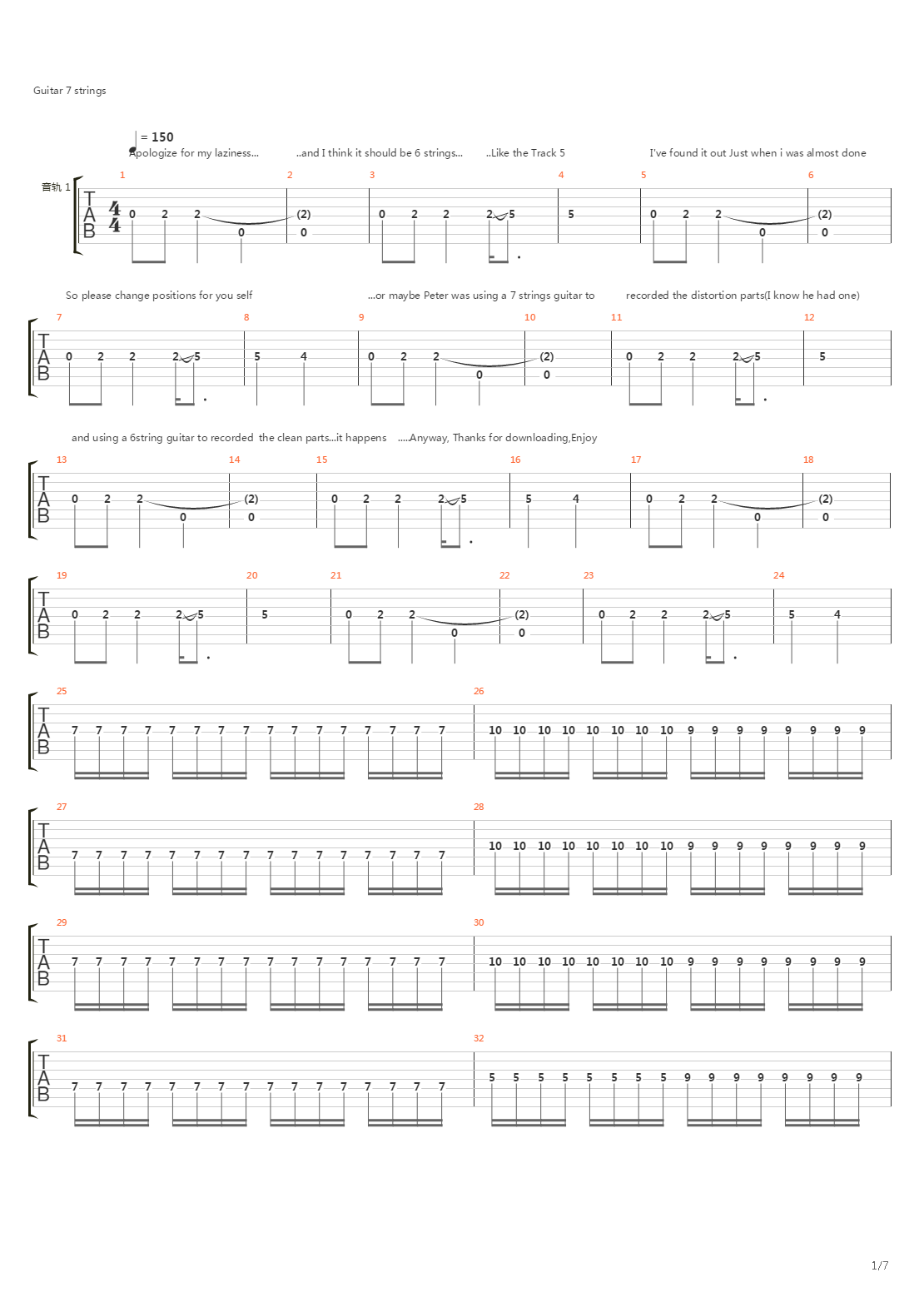 The Departure吉他谱