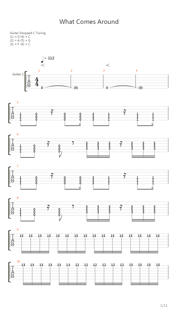 What Comes Around吉他谱