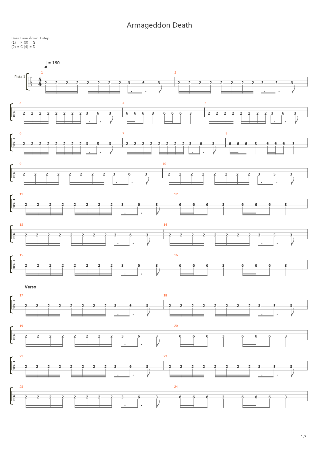 Armageddon Death吉他谱