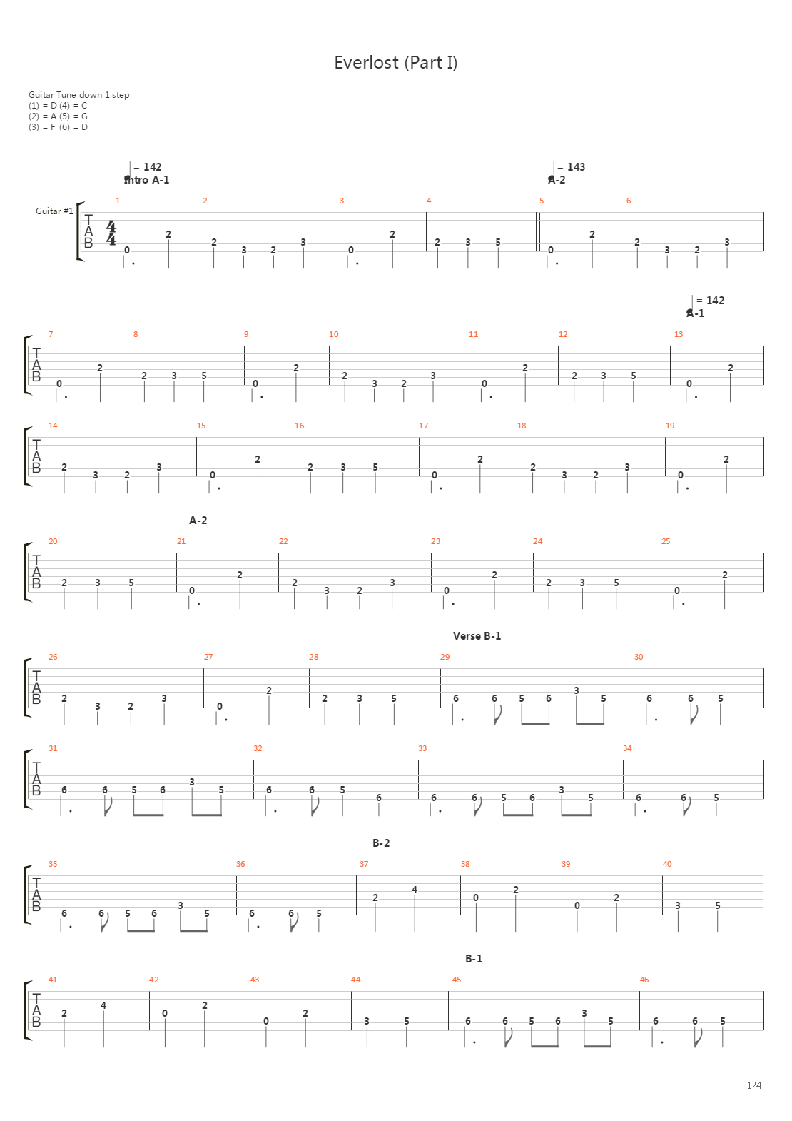 Everlost (Part I)吉他谱