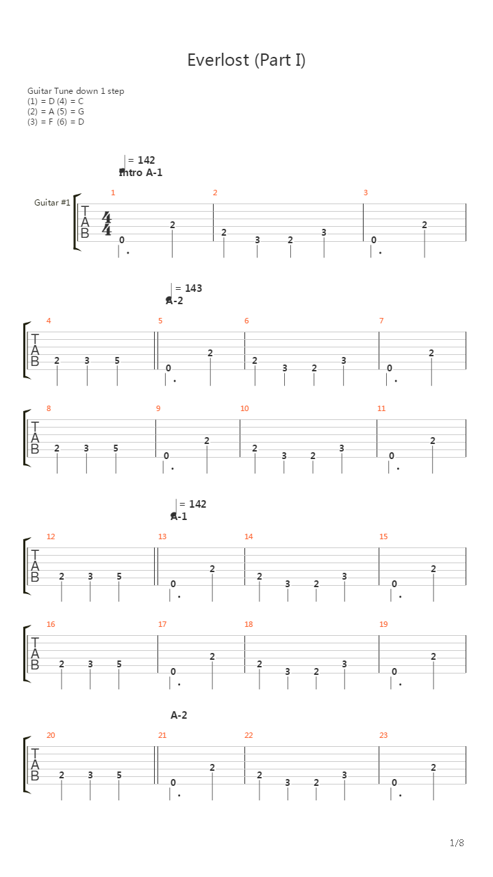 Everlost (Part I)吉他谱