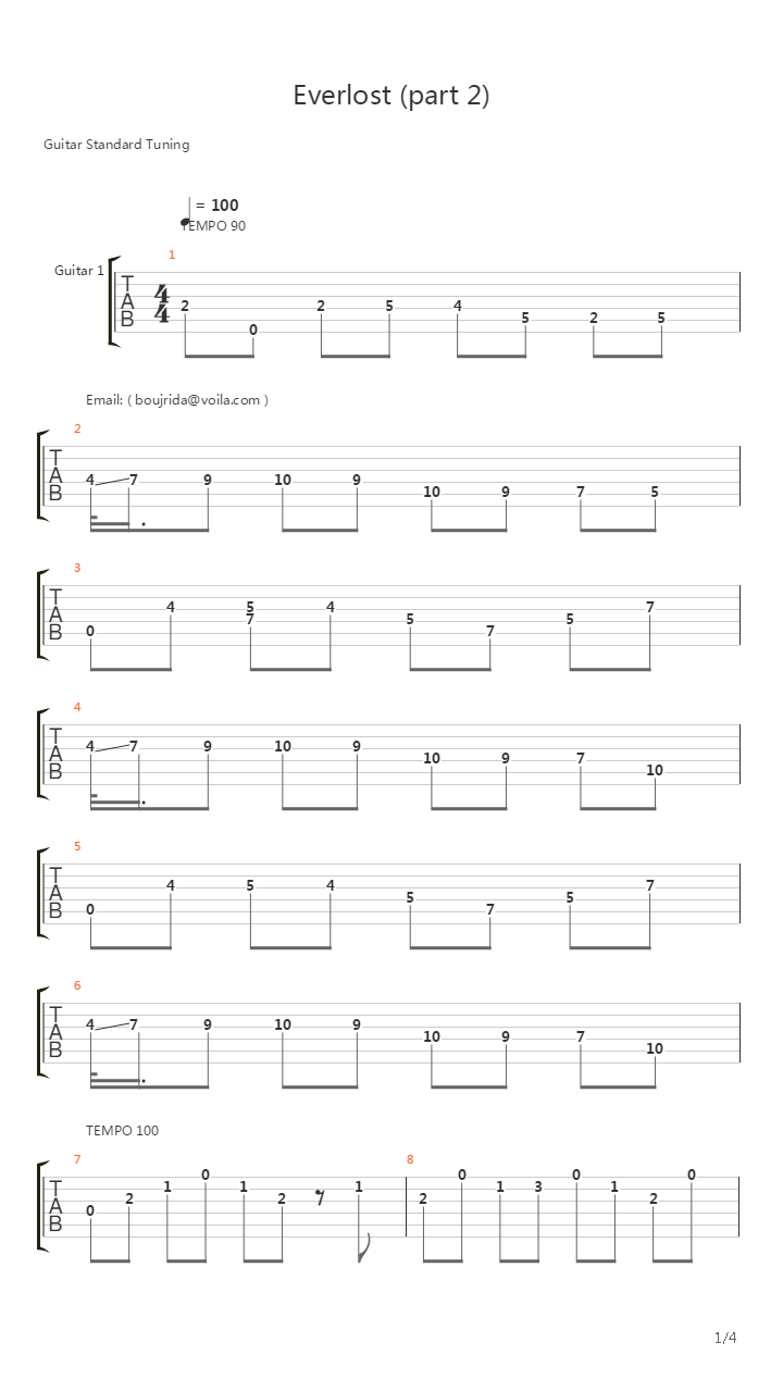 Everlost Part 2吉他谱