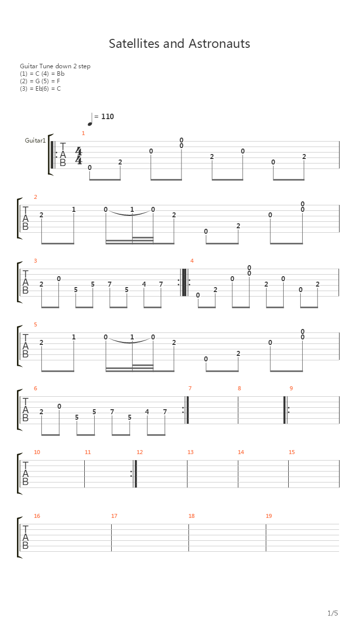 In Flames - Satellites and Astronauts吉他谱