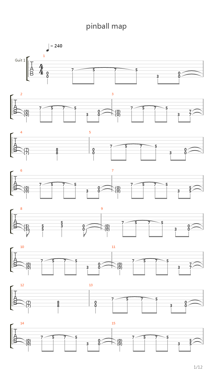 Pinball Map吉他谱