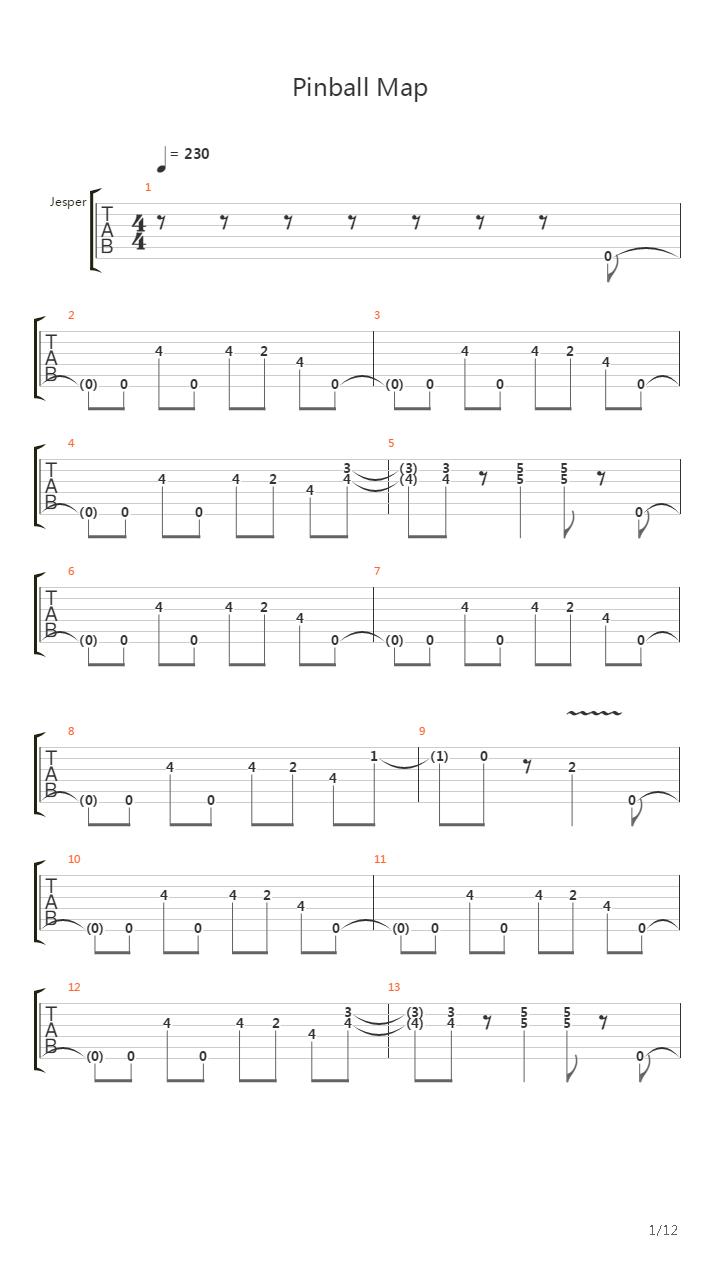 Pinball Map吉他谱