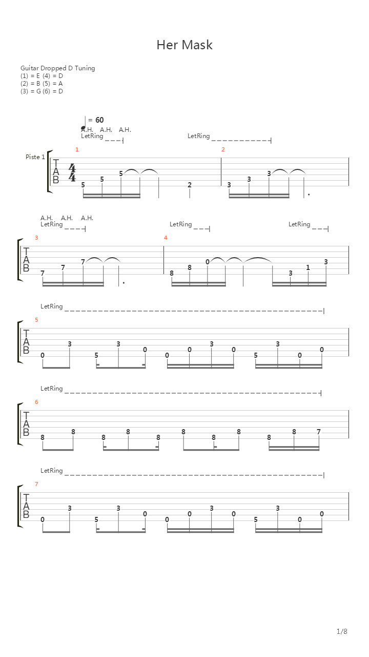 Her Mask吉他谱