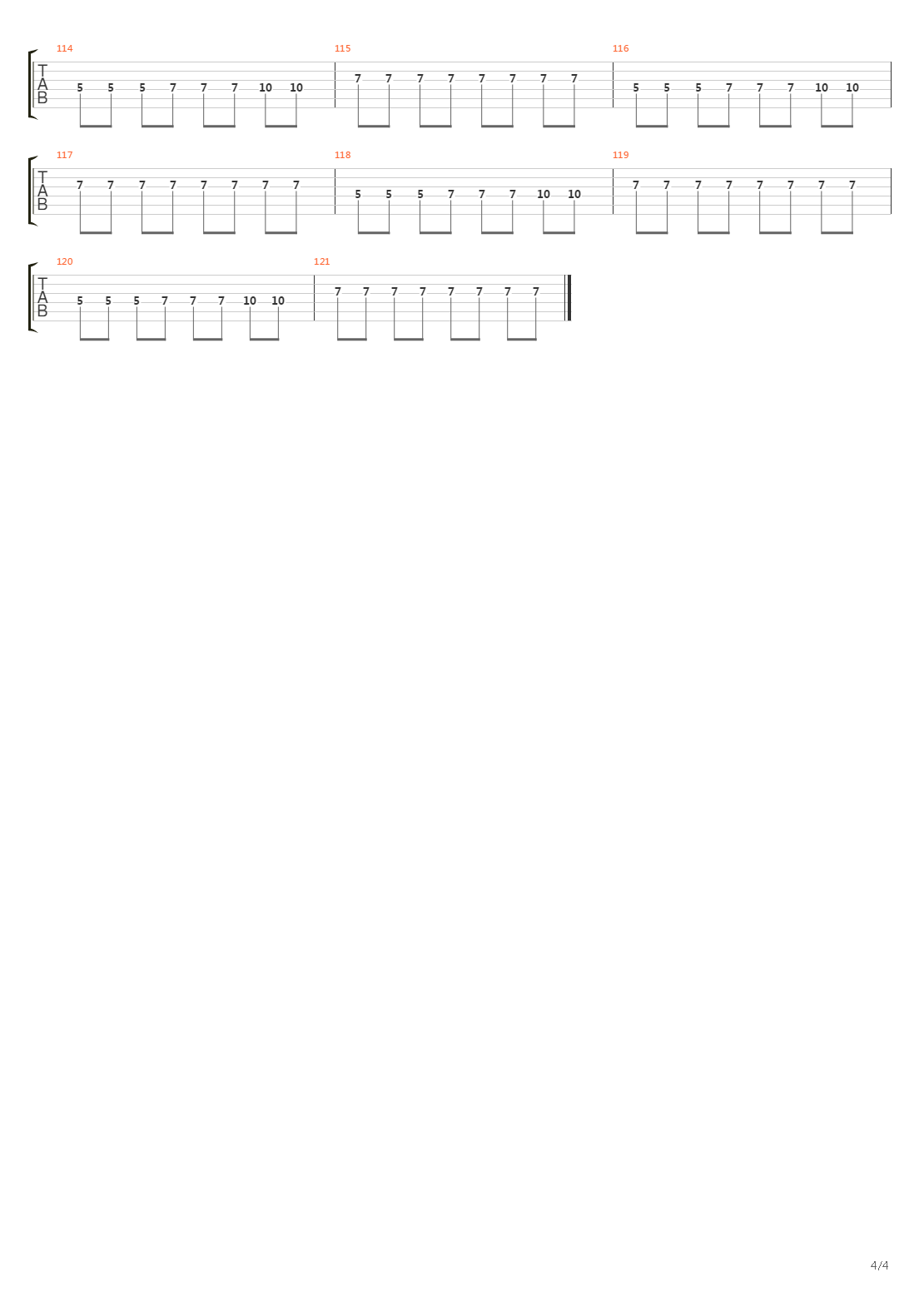 Obstacle 1吉他谱