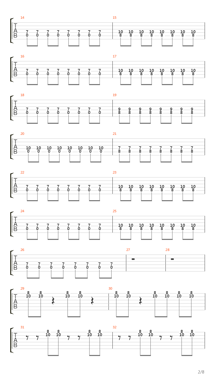 Obstacle 1吉他谱