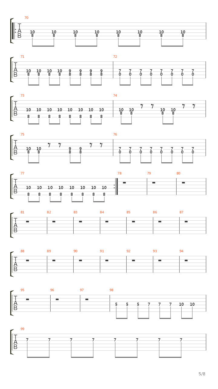 Obstacle 1吉他谱