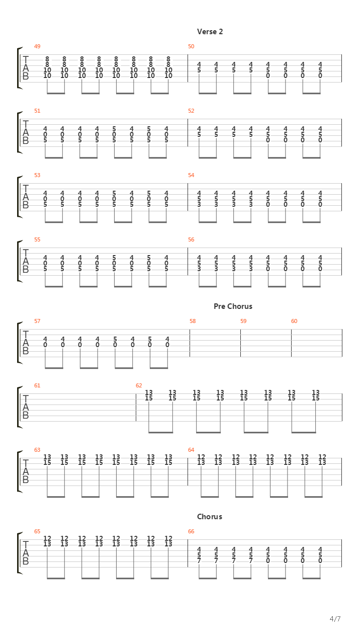 Obstacle 2吉他谱