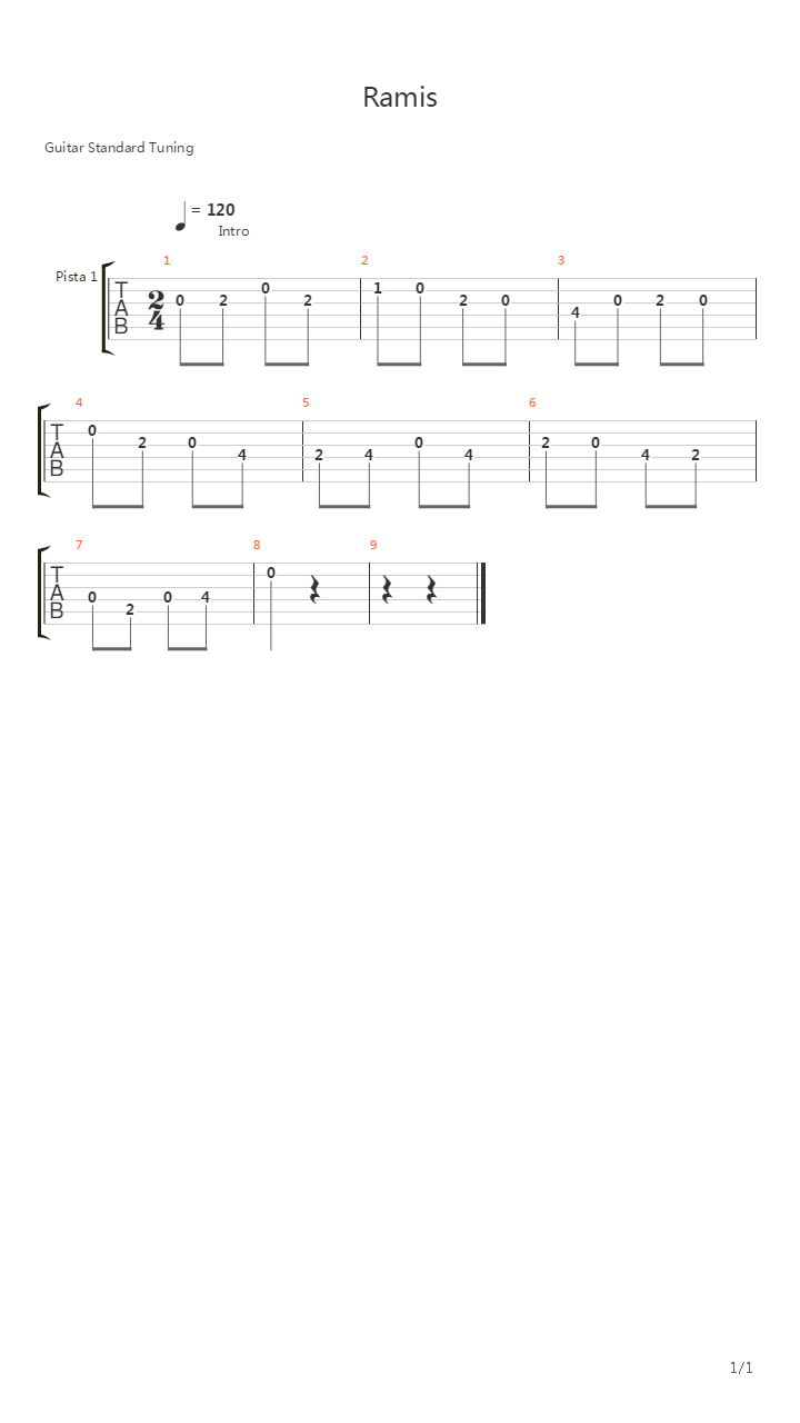 Ramis (intro)吉他谱