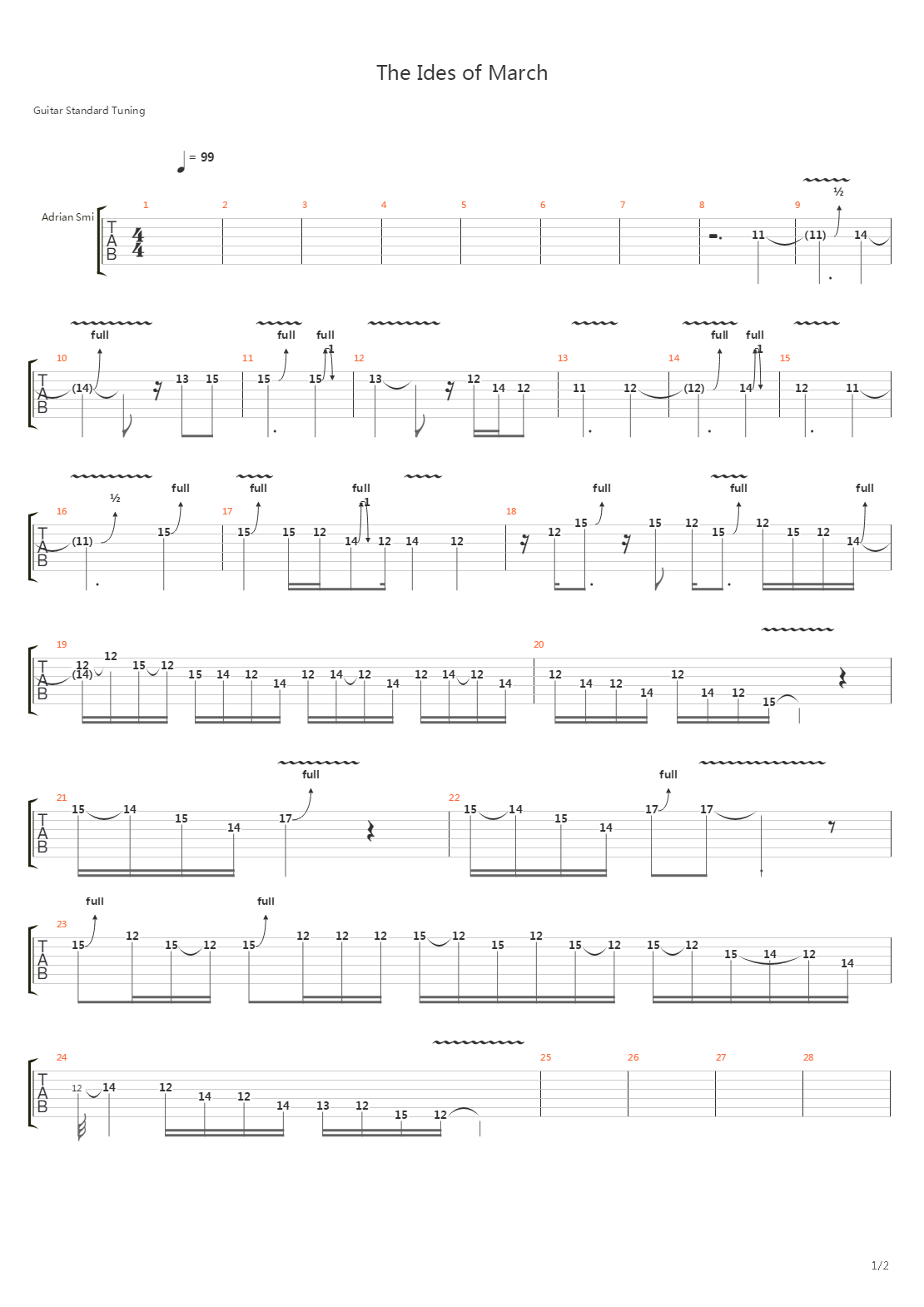 Ideas Of March吉他谱