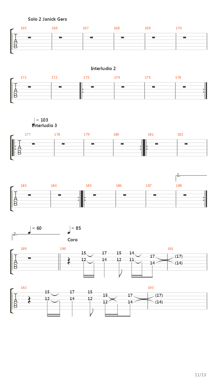 Sign Of The Cross吉他谱