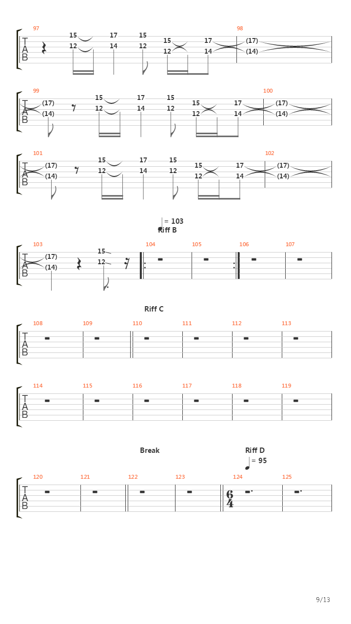 Sign Of The Cross吉他谱