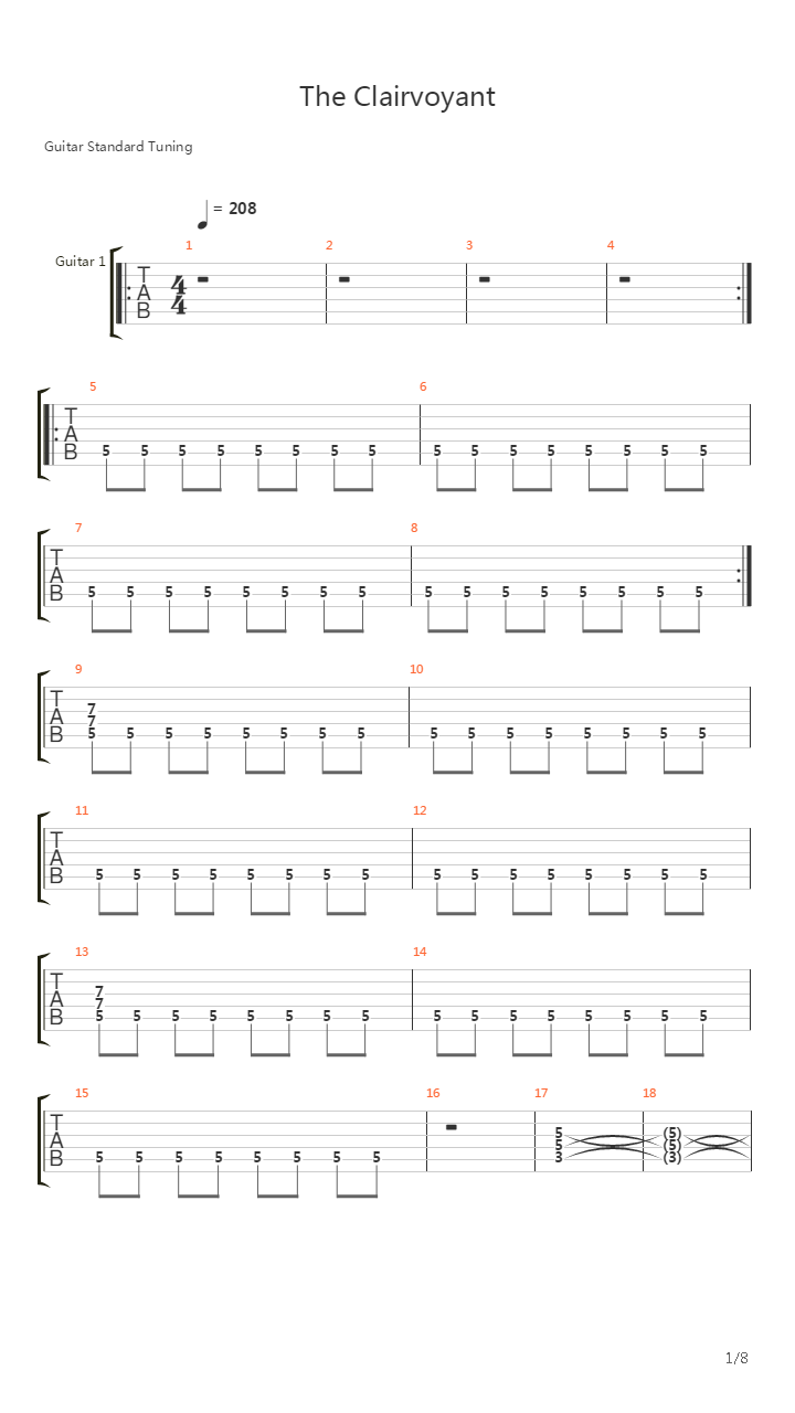 The Clairvoyant吉他谱