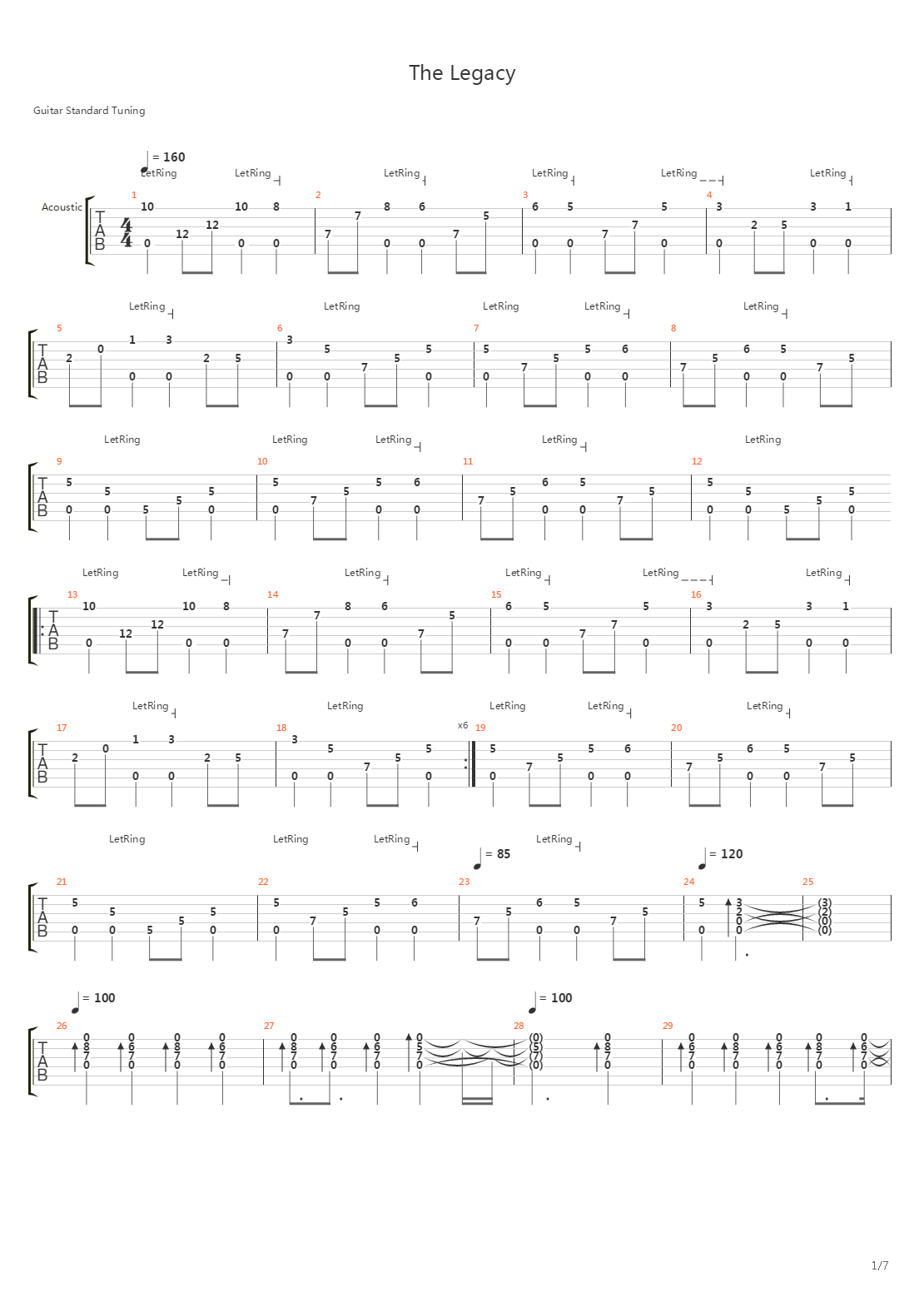 The Legacy吉他谱