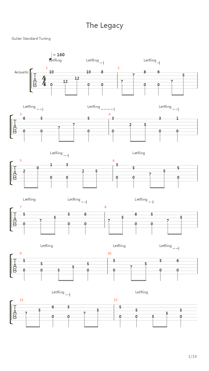 The Legacy吉他谱