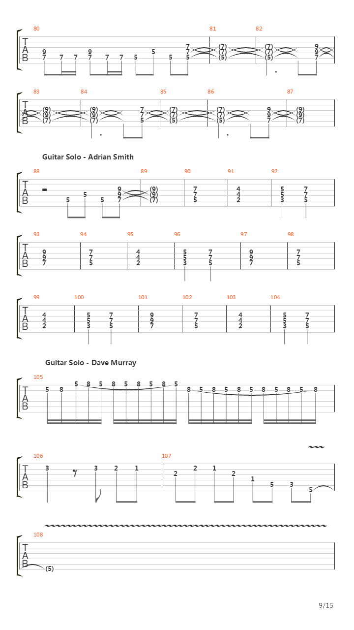 The Trooper吉他谱