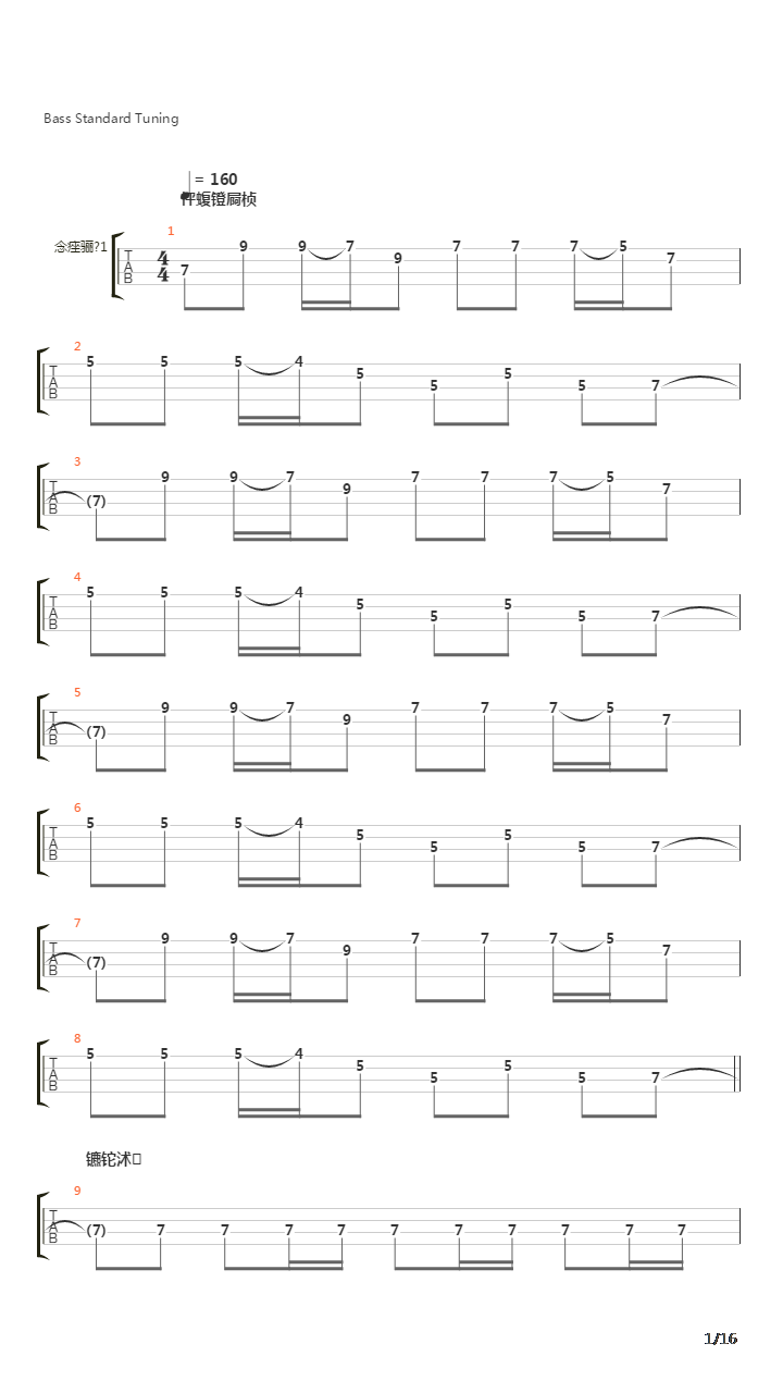 The Trooper (Bass Line)吉他谱