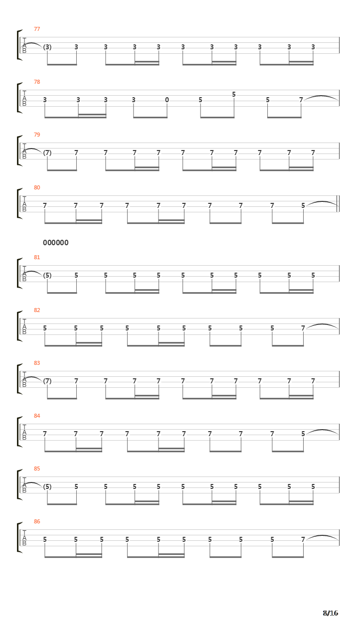 The Trooper (Bass Line)吉他谱