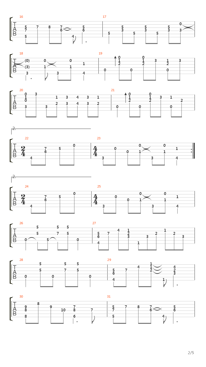 O Maria吉他谱