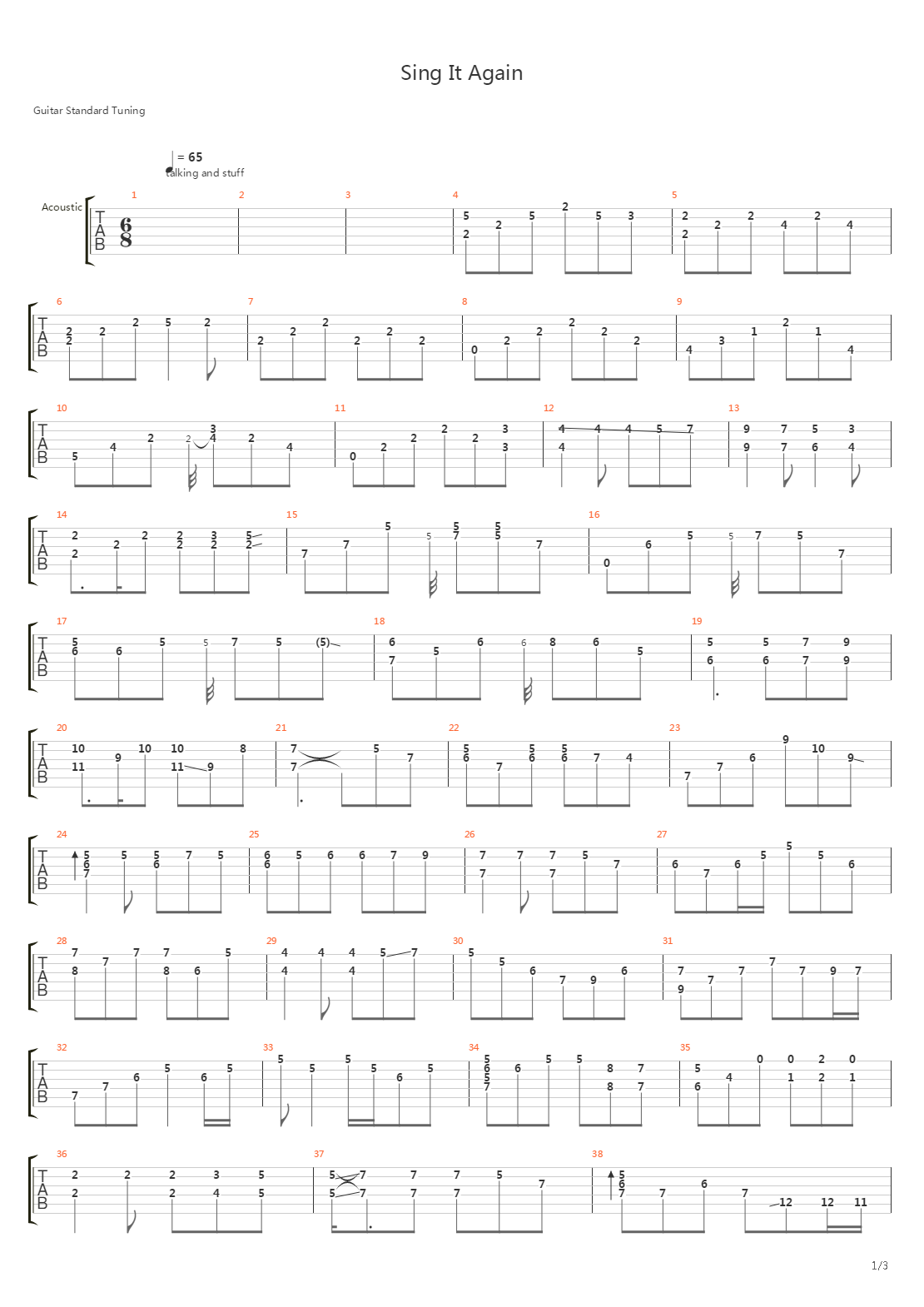 Sing It Again吉他谱
