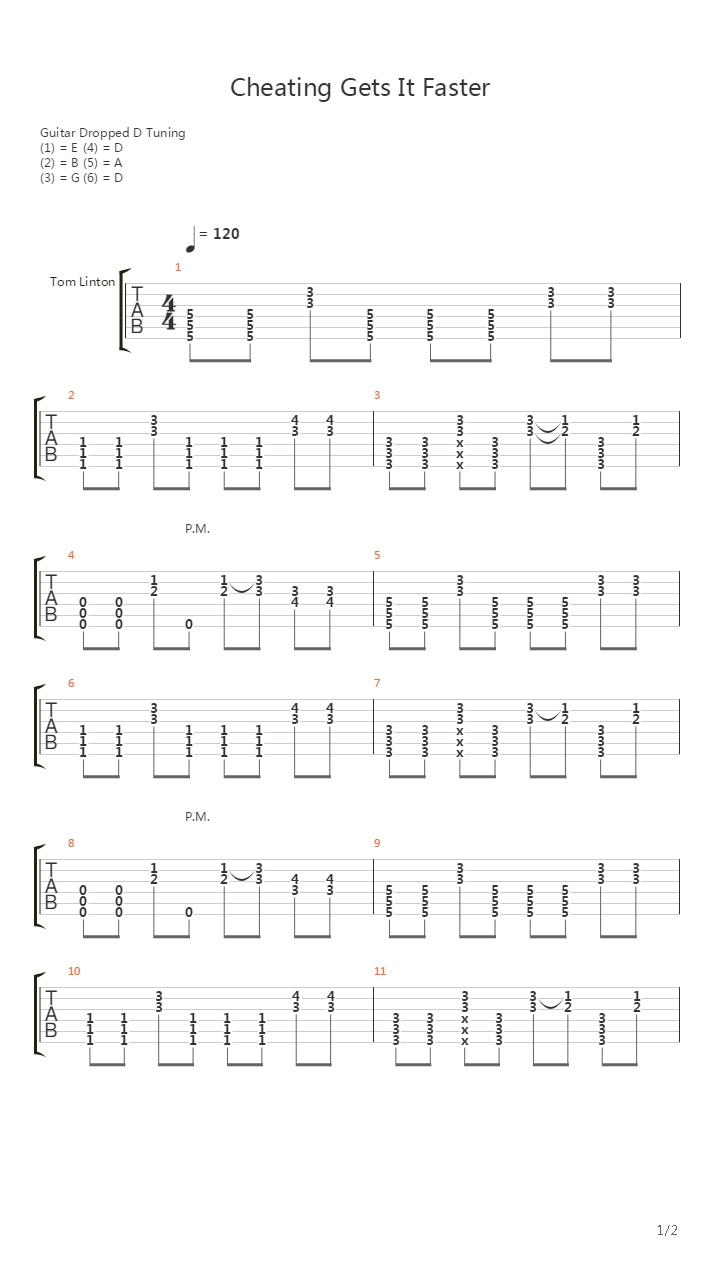 Cheating Gets It Faster Interlude吉他谱