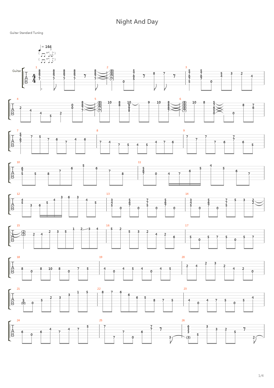 Night And Day (Part 2)吉他谱