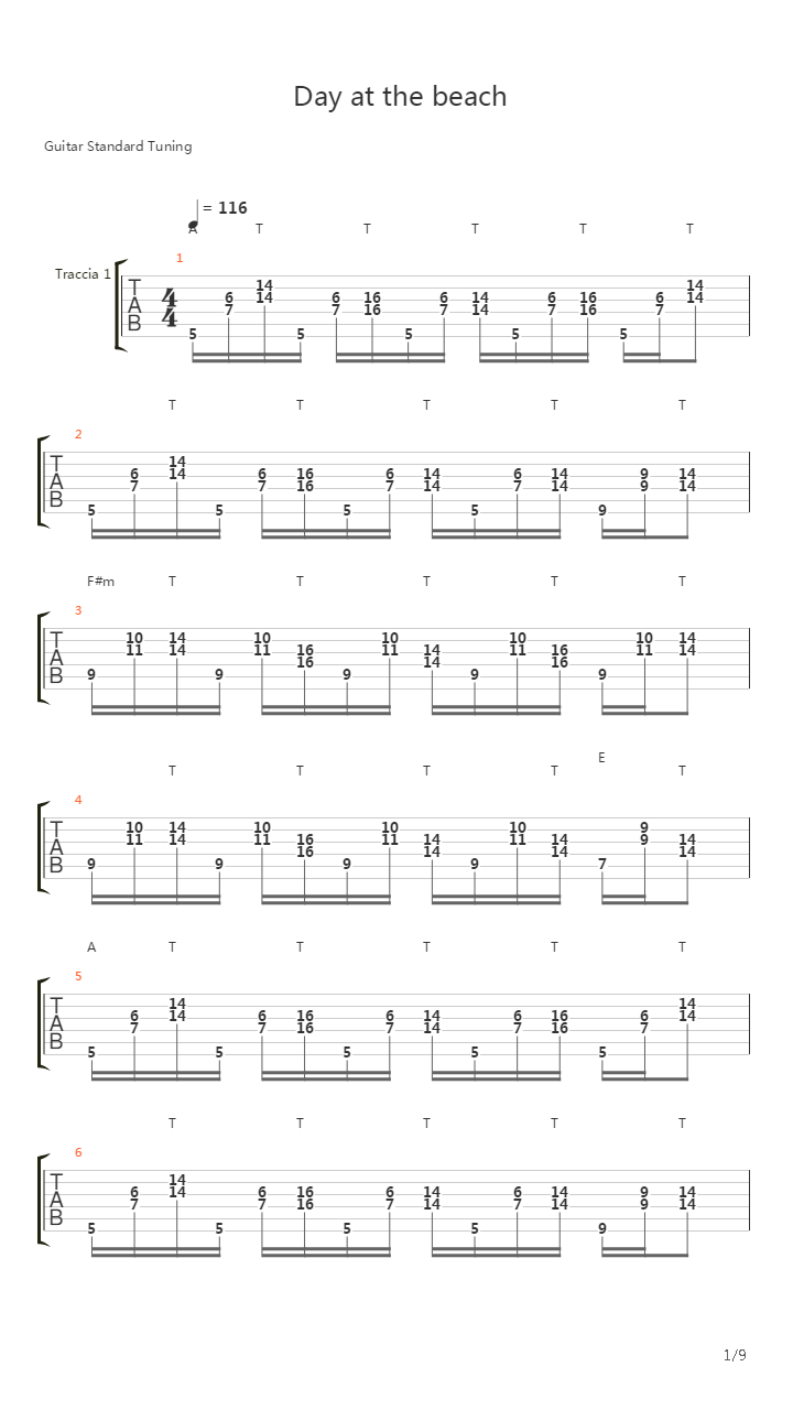Day At The Beach吉他谱