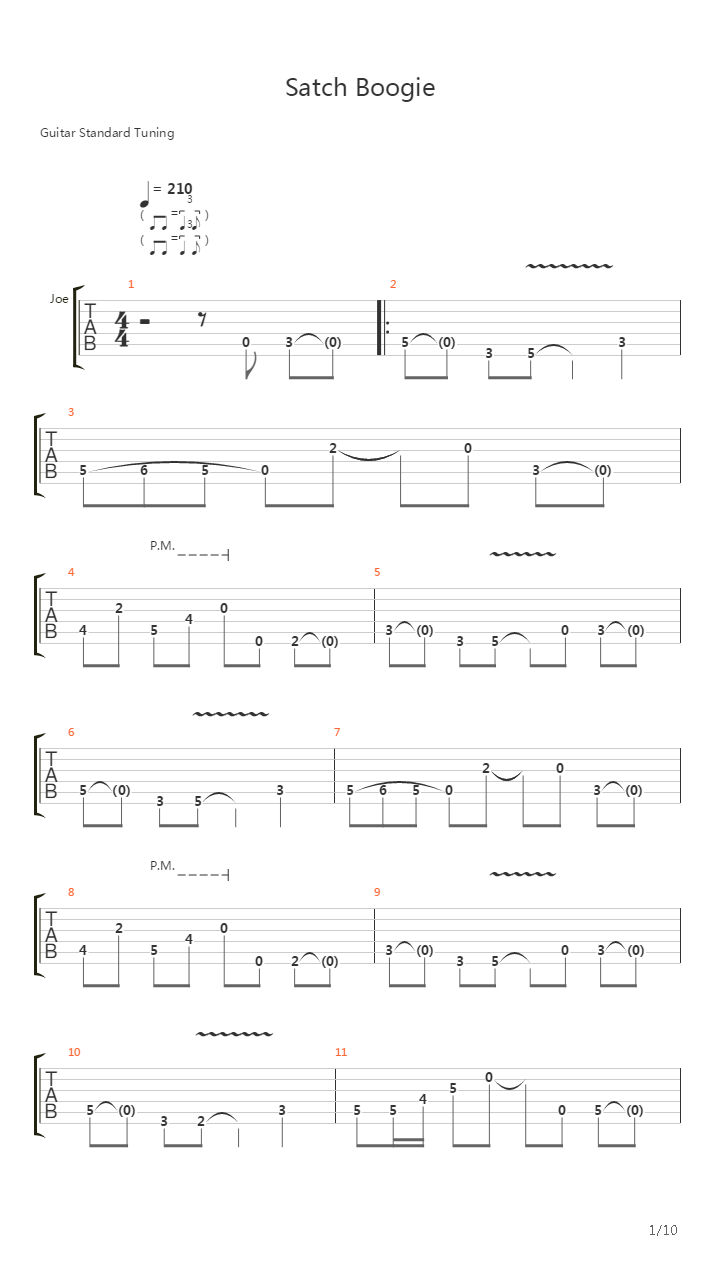 Satch Boogie吉他谱