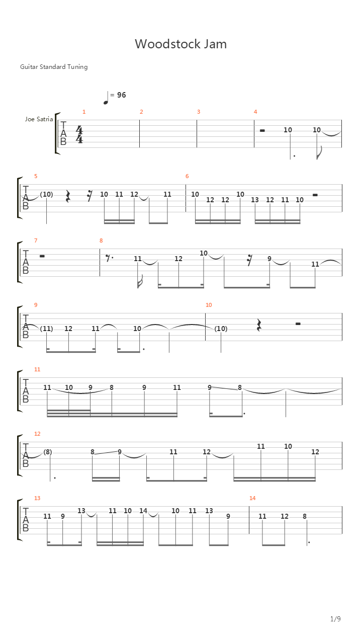 Woodstock Jam吉他谱