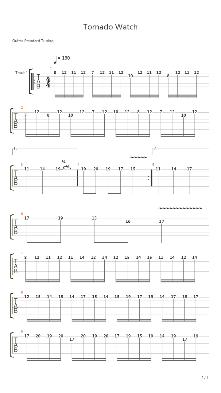 Tornado Watch吉他谱