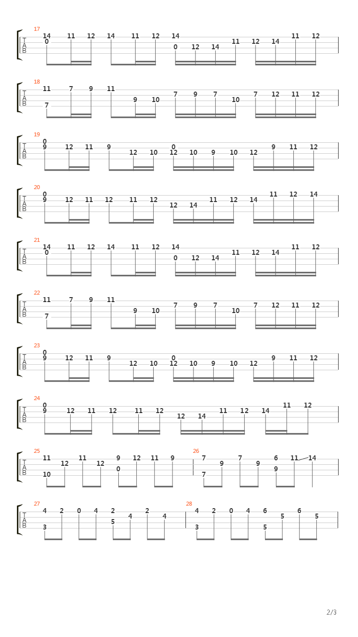 Canon (Arranged On Acoustic BASS，Bruno Masquio)吉他谱