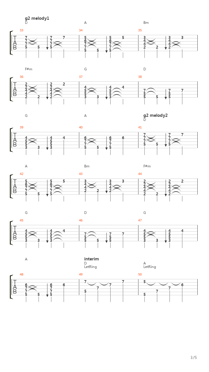 Canon in D吉他谱